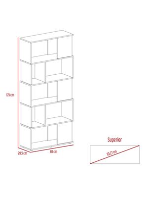 Imagen 2 del producto Biblioteca Noah 5 Niveles Macadamia Blanco