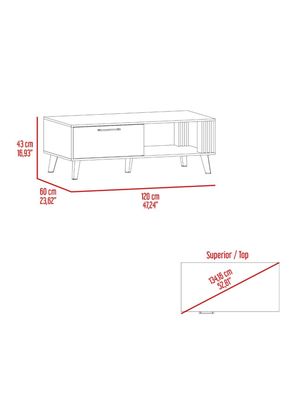 Imagen 2 del producto Mesa de Centro Vance 60x120 cm Capri Fresno Europeo