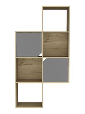 Biblioteca Muro Debanhi 2 Puertas Duna Gris