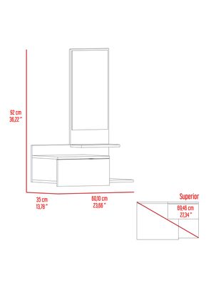 Imagen 2 del producto Mueble Recibidor Flotante Viena Duna Plomo
