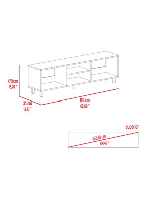Imagen 2 del producto Rack TV 70"" Tunez Wengue