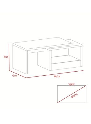Imagen 2 del producto Mesa de Centro Kaia 45x100.2 cm Wengue Caramelo