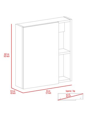 Imagen 2 del producto Botiquín Labelle 1 Puerta con Espejo Wengue