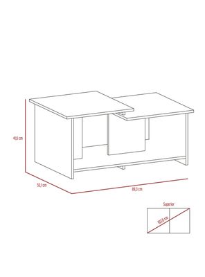 Imagen 2 del producto Mesa de Centro Wema 53.1x89.3 cm Wengue