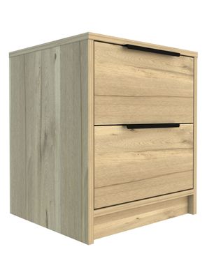 Velador Kaia 2 Cajones Duna Blanco