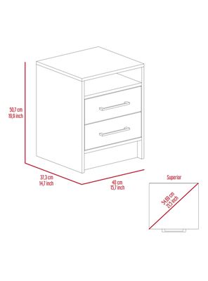 Imagen 2 del producto Velador Éter 2 Cajones Wengue