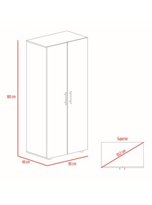 Imagen 2 del producto Clóset Tera 2 Puertas Ceniza Blanco