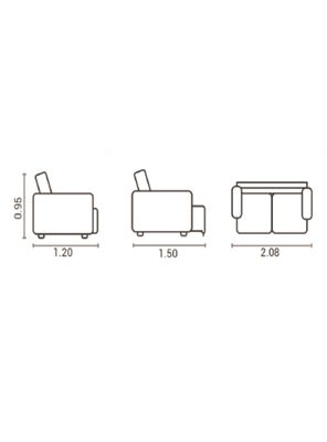 Imagen 2 del producto Sofá Cama Capri 208 cm