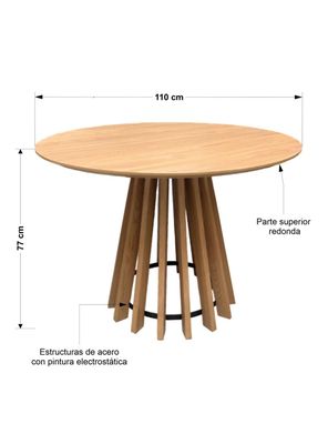 Imagen 2 del producto Mesa Comedor Redonda 110 cm