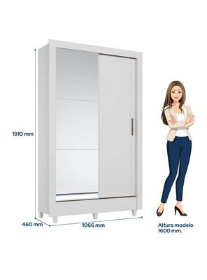 Imagen 2 del producto Clóset Belgica 2 Puertas 2 Cajones Blanco