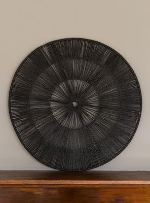 Plato Decorativo Muro S Ratán Negro