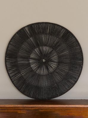 Plato Decorativo Muro M Ratán Negro