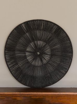 Plato Decorativo Muro L Ratán Negro