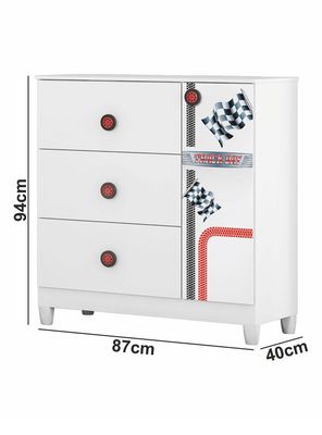 Imagen 2 del producto Cómoda Fast Car Blanco