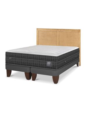 Cama Europea Lux 2 Plazas Base Dividida + Respaldo Sava