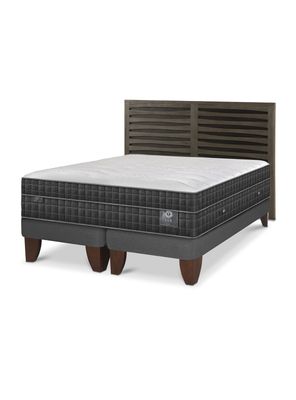 Cama Europea Lux 2 Plazas Base Dividida + Respaldo Rhone