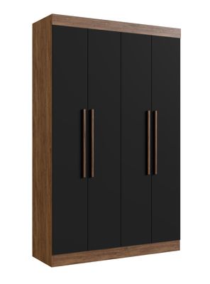 Clóset Orlando 4 Puertas 2 Cajones Castaño Negro