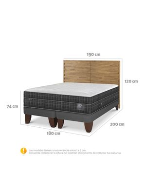 Imagen 2 del producto Cama Europea Lux King + Respaldo Rodano