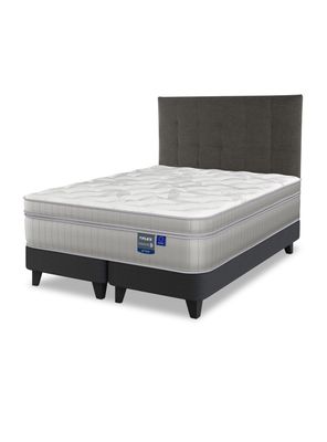 Cama Europea Paradise King + Respaldo Design Grafito