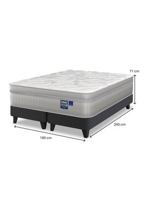Imagen 2 del producto Cama Europea Paradise King + Respaldo Design Gris