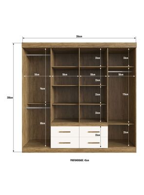 Imagen 2 del producto Clóset Las Vegas 8 Puertas 4 Cajones