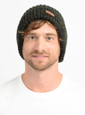 Beanie de Lana Efecto Tejido