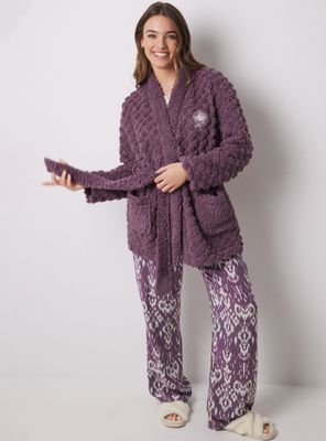 Bata Corta Borreguito Acolchado Mora