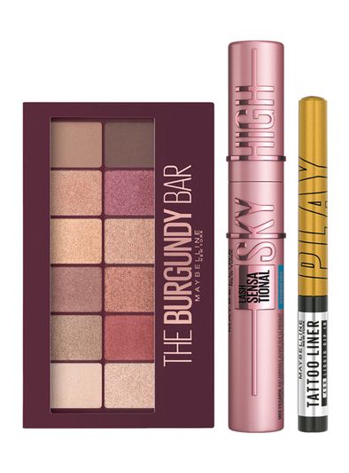 Set Paleta de Sombras Burgundy + Sky High + Tatto Liner + Cosmetiquero - image 1