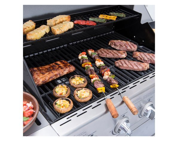 Parrilla a gas 4 quemadores + lateral Buffalo BBQ Grill-12
