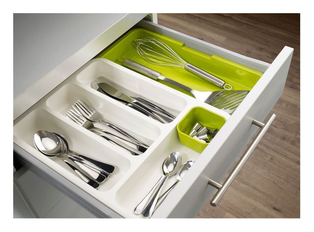 Organizador de cubiertos extendible verde Aspen-2