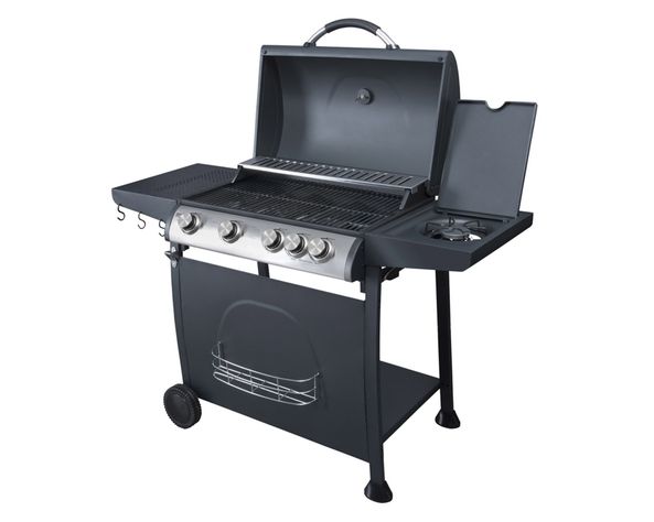 Parrilla a gas 4 quemadores + lateral Indiana BBQ Grill-10