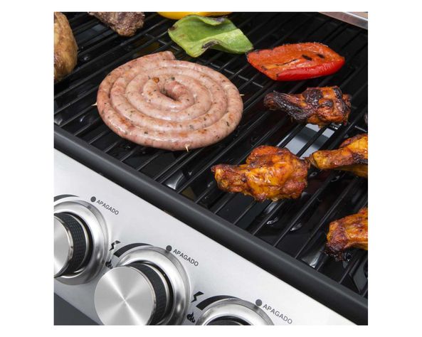 Parrilla a gas 4 quemadores + lateral Indiana BBQ Grill-13