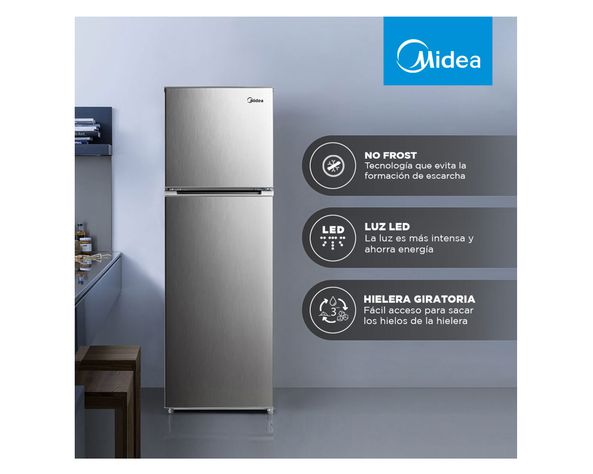 Refrigerador no frost 252 litros MRFS-2700G333FW8 silver Midea-11