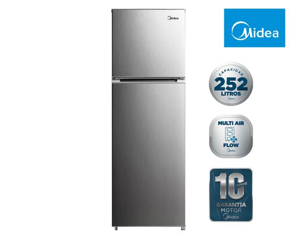 Refrigerador no frost 252 litros MRFS-2700G333FW8 silver Midea-0