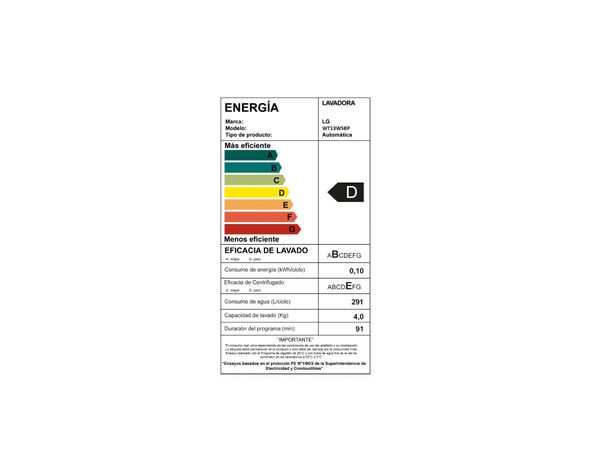 Lavadora carga superior 13 kg WT13WSBP blanco LG-14