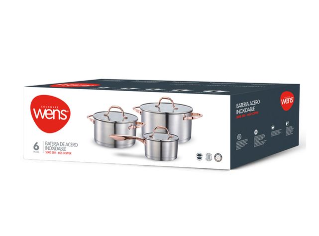 Batería 6 piezas 580 Copper Wens-1