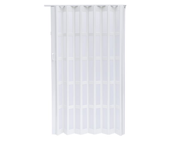 Puerta Plegable PVC 90x200 cm blanca con ventana Baldara-1