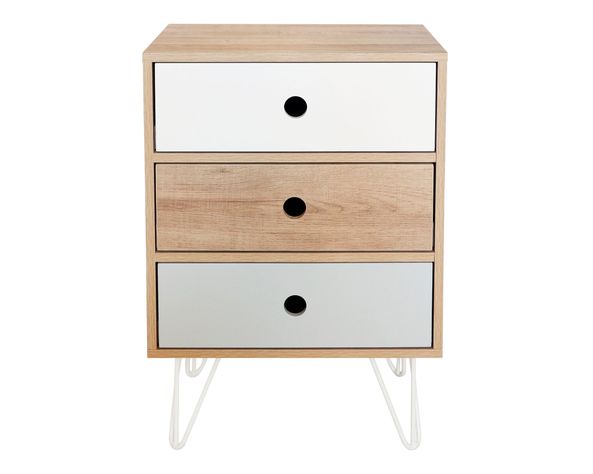 Escritorio + cajonera + librero Millie natural M+Design-10