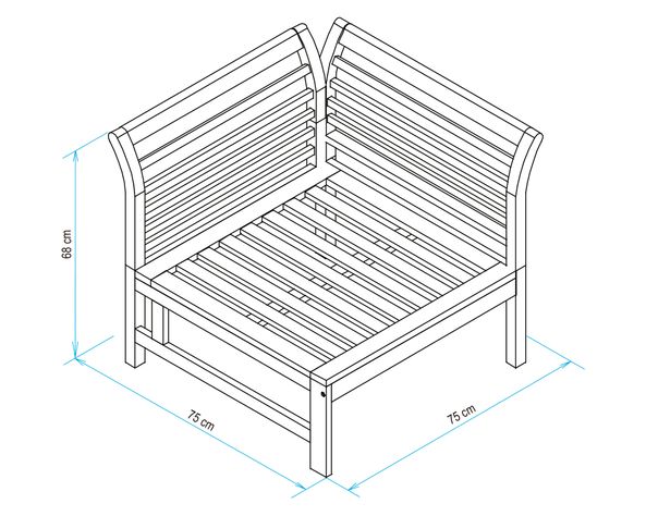 Set terraza 4 personas Pecan Outzen-5