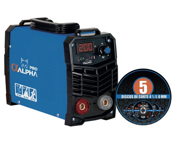 Soldadora arco manual 200A MMA 200 Alpha Pro-0