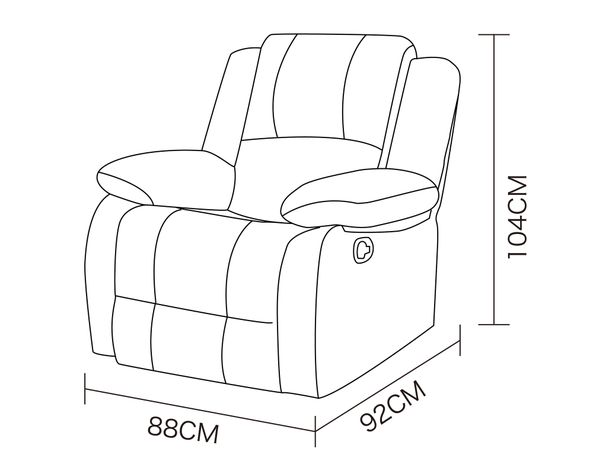 Berger reclinable León negro M+Design-3