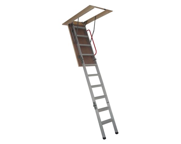 Escalera entretecho Aluminio Deluxe 70x120cm x 2.8 m Baldara-0
