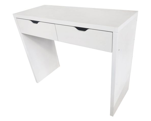 Escritorio + cajonera + librero blanco M+Design.-10