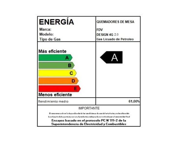 Encimera a gas 4 quemadores Design FDV-4