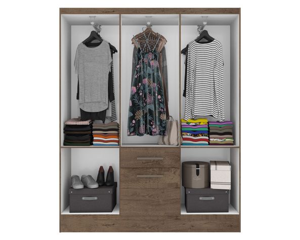 Clóset 6 puertas 1 cajón 1 zapatero Moca M+Design-2