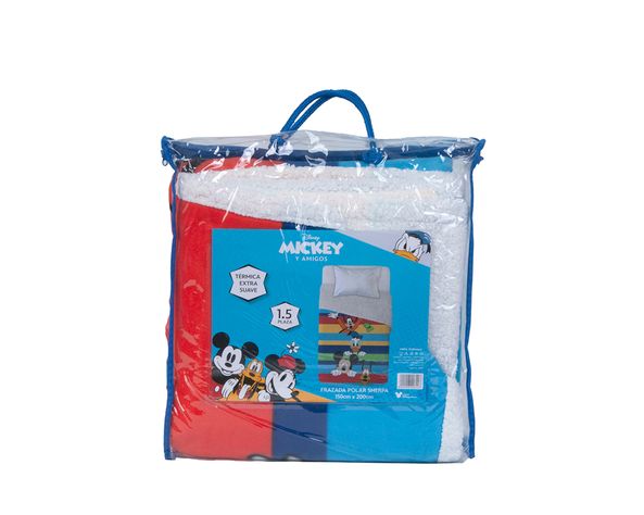 Frazada 1.5 Plazas Mickey Amigos diseño-2