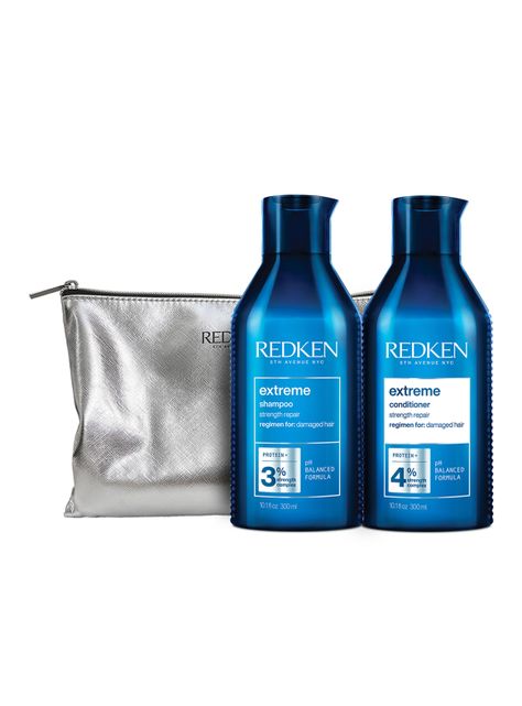 Set Reparacion Cabello Dañado Extreme Shampoo 300ml + Acondicionador 300ml Redken-0