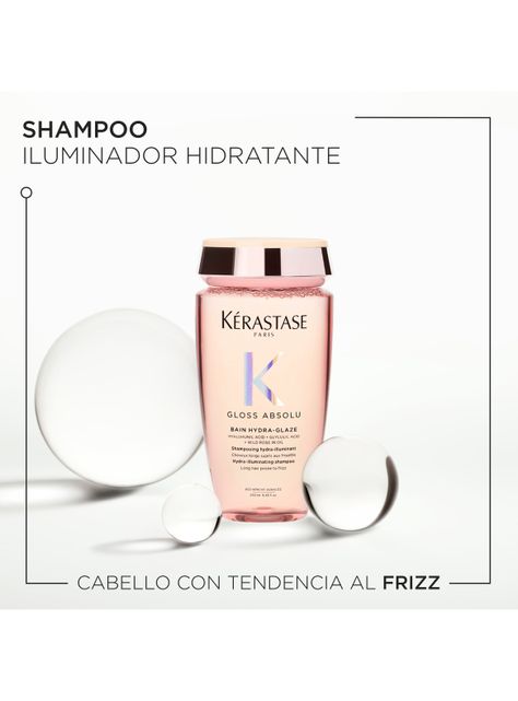 Shampoo Efecto Gloss Cabello con Tendencia Al Frizz Gloss Absolu Bain Hydra-Glaze Recargable 500ml-1