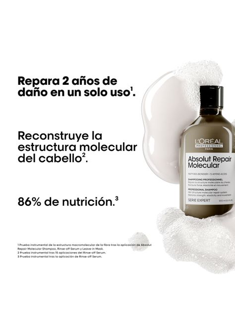 Set Profesional Reparación Molecular Shampoo 300ml + Máscara 75ml + Leave-in 50ml Repair Molecular-1