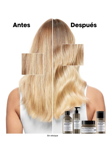 Set Profesional Reparación Molecular Shampoo 300ml + Máscara 75ml + Leave-in 50ml Repair Molecular-5